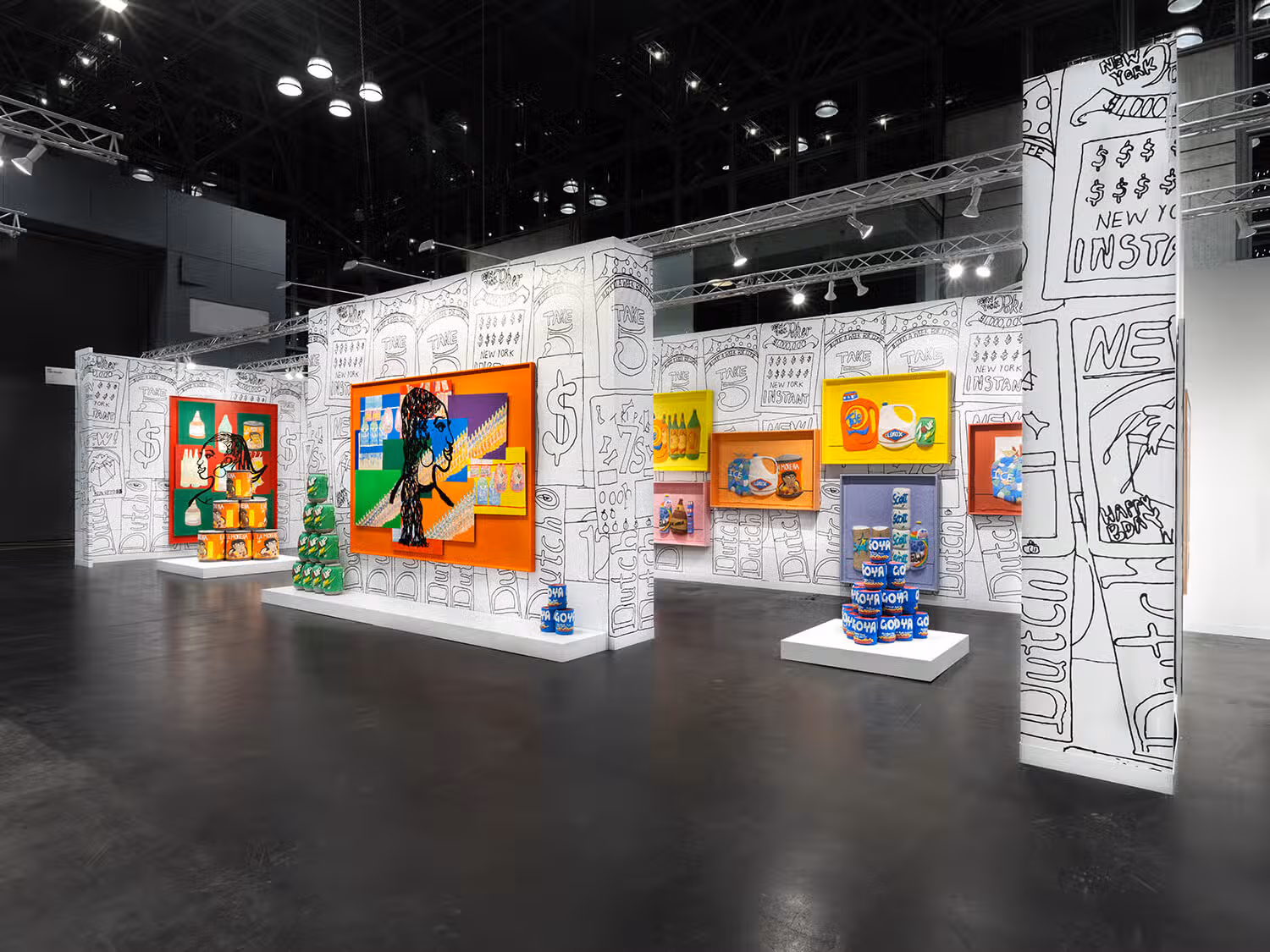 Installation view of Tschabalala Self at Two Palms. Image courtesy of Two Palms.