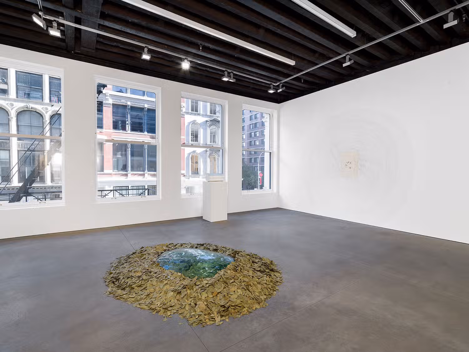 Installation view of “Your Patience Is Appreciated.” Photography by Alex Yudzon. Image courtesy of Marian Goodman Gallery.