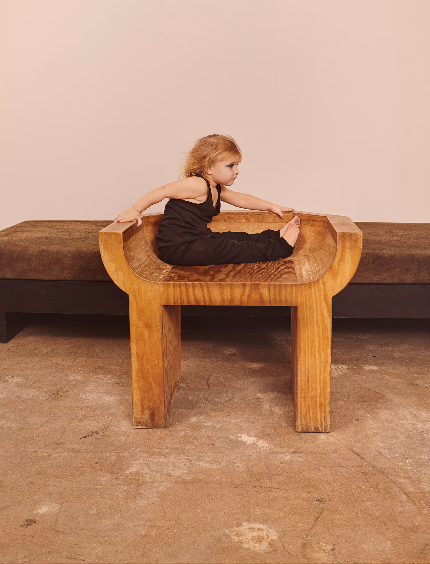 Petra Lune wears full look by RICK OWENS BABY GEO.
