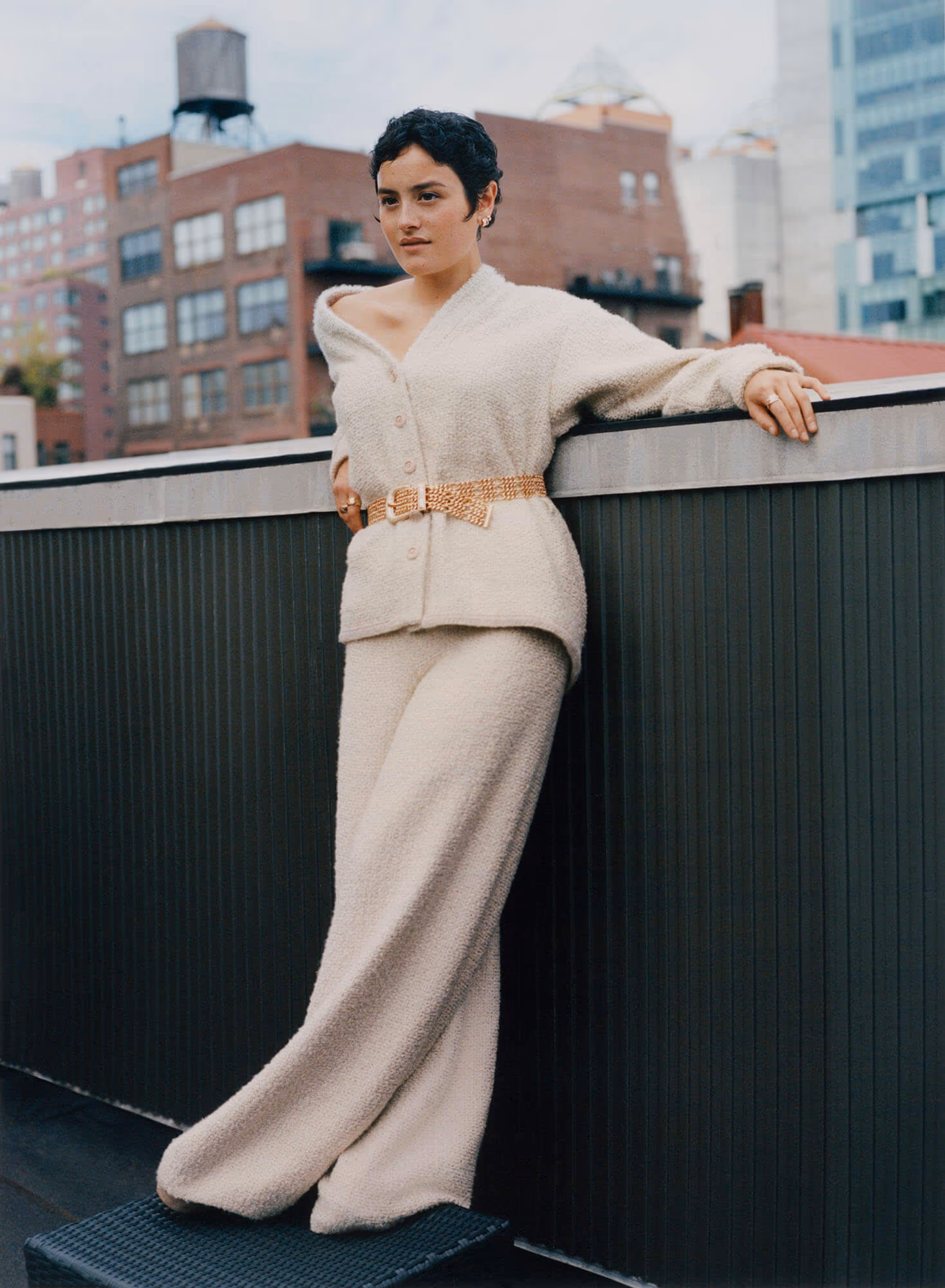Chase wears full look by CHANEL.