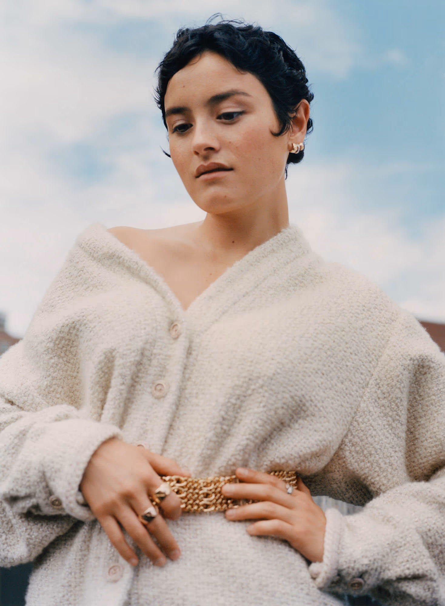 Chase wears full look by CHANEL.