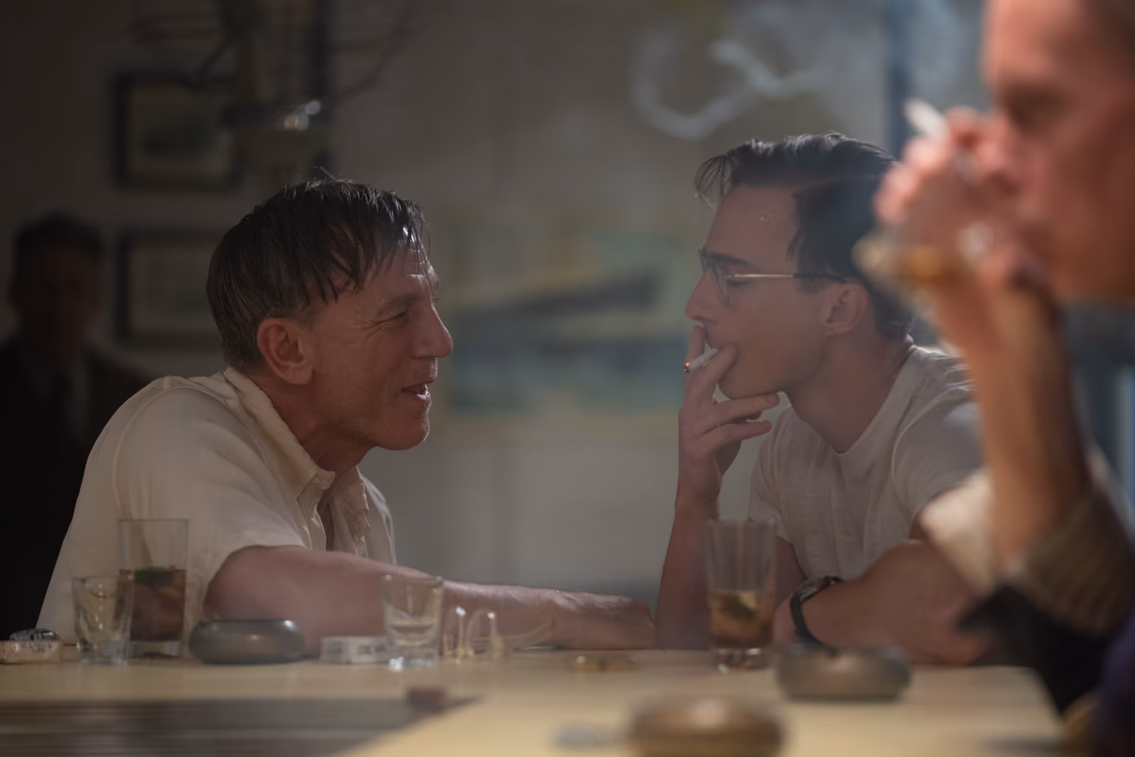 Left to right: Daniel Craig andDrew Starkey in Luca Guadagnino’s Queer (2024). Photography by Yannis Drakoulidis. Image courtesy of A24.
