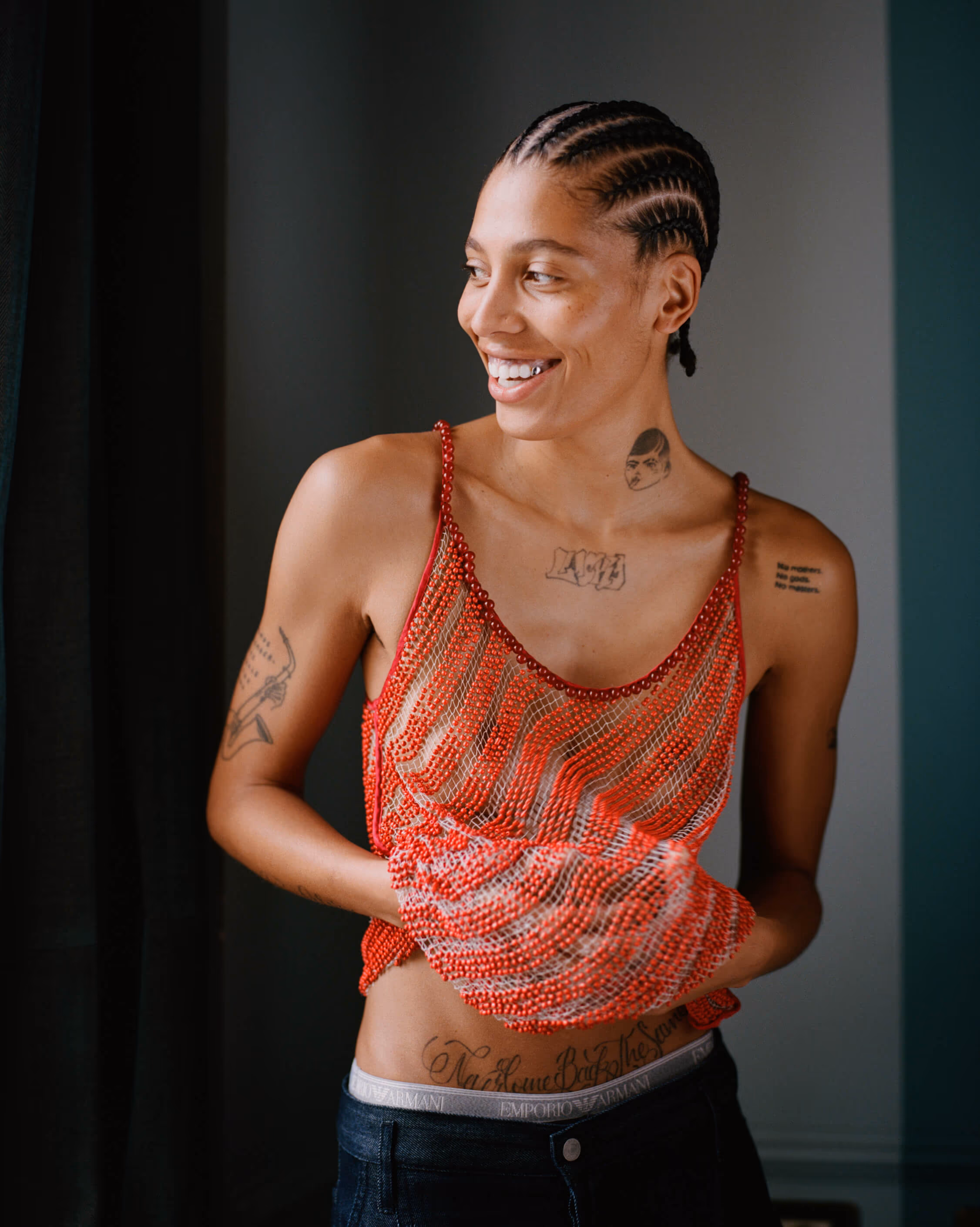 Kai-Isaiah Jamal wears top by DIOTIMA