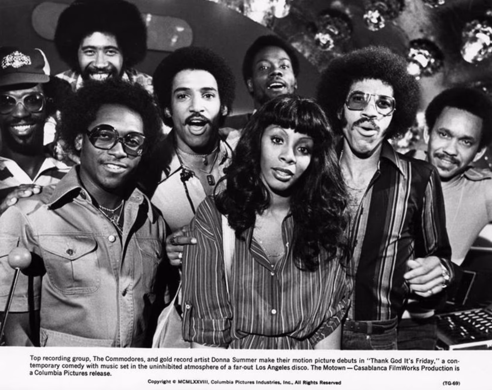 The Commodores and Donna Summer filming Thank God It