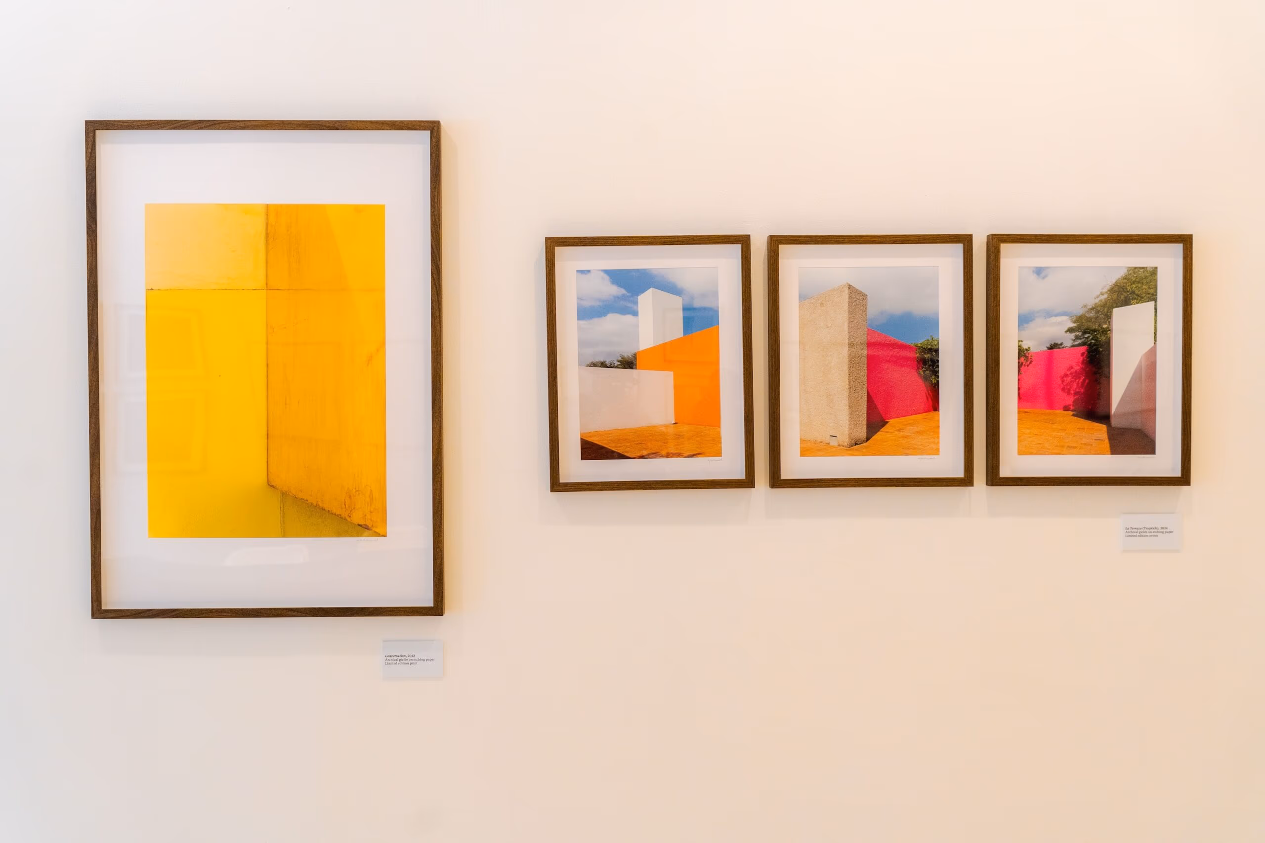 Installation view of “Homage to Luis Barragán: An Act of Poetry.” Image courtesy of Martirene Alcántara and the New York Botanical Garden.