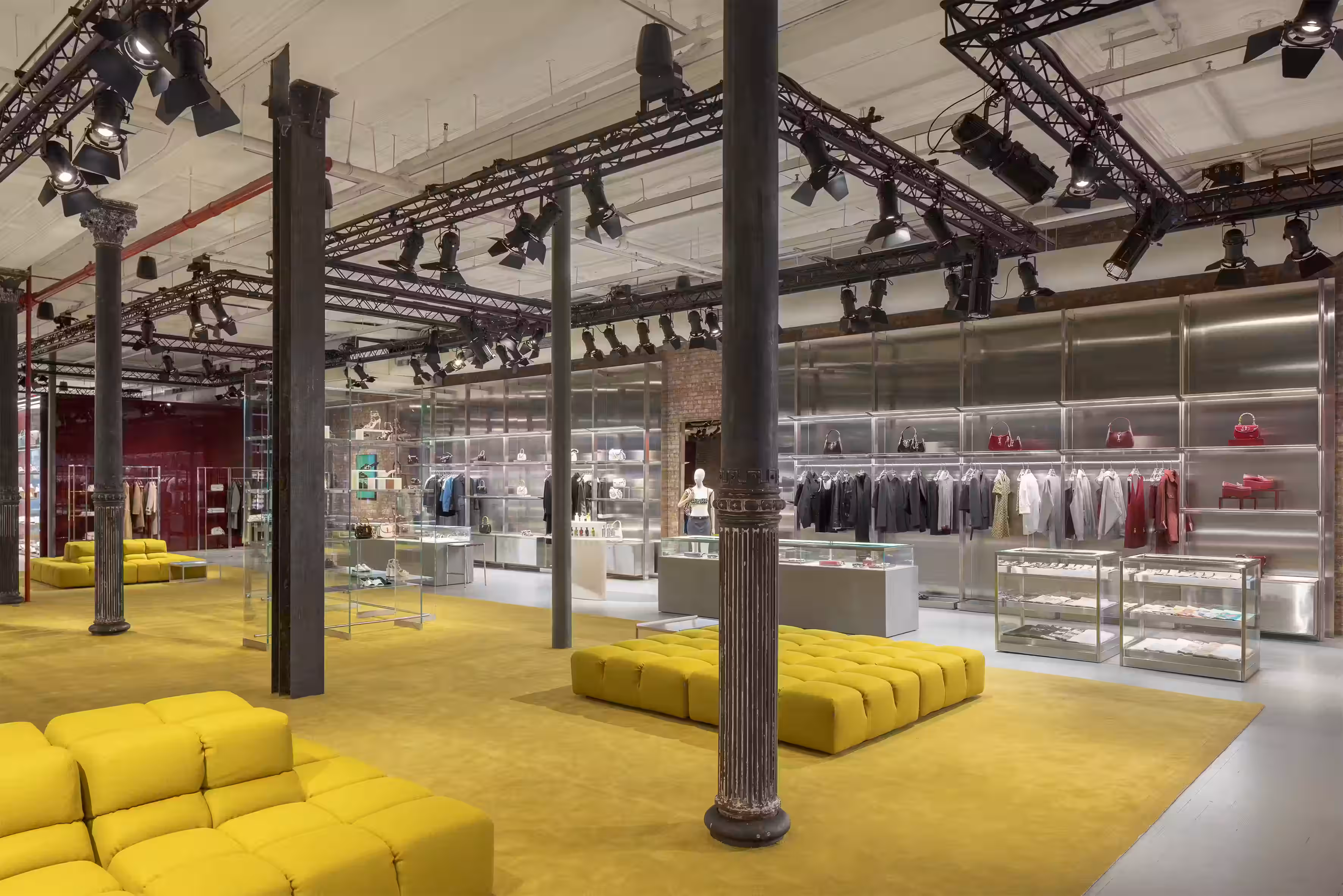 Interior view of Gucci Wooster. Photo by Pablo Enriquez. Image courtesy of Gucci.