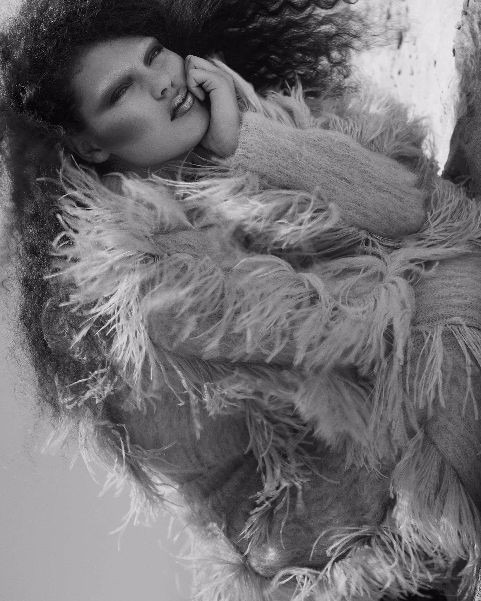 Isla wears full look by ERDEM.