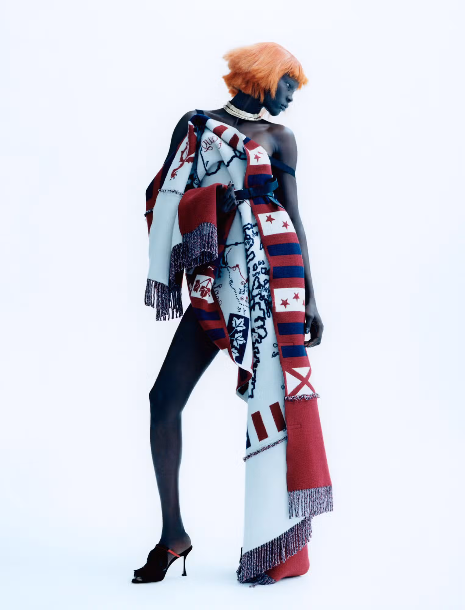 Atem wears cape and belt by DIOR