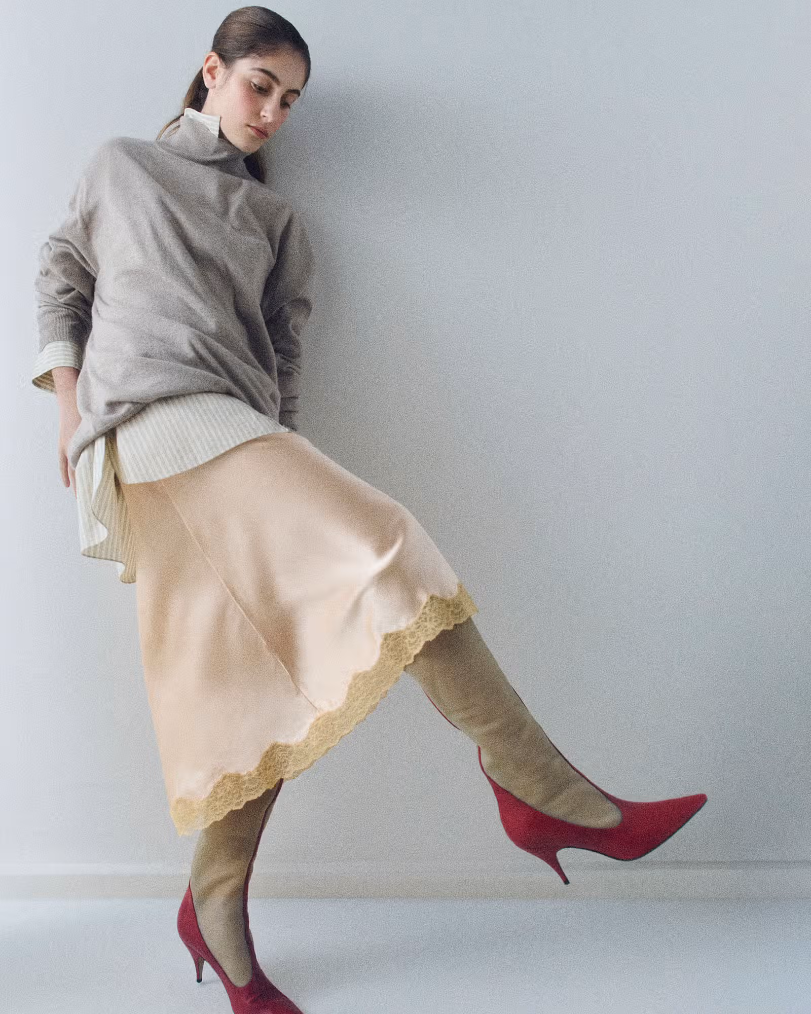 Sahteene wears full look by THE ROW.