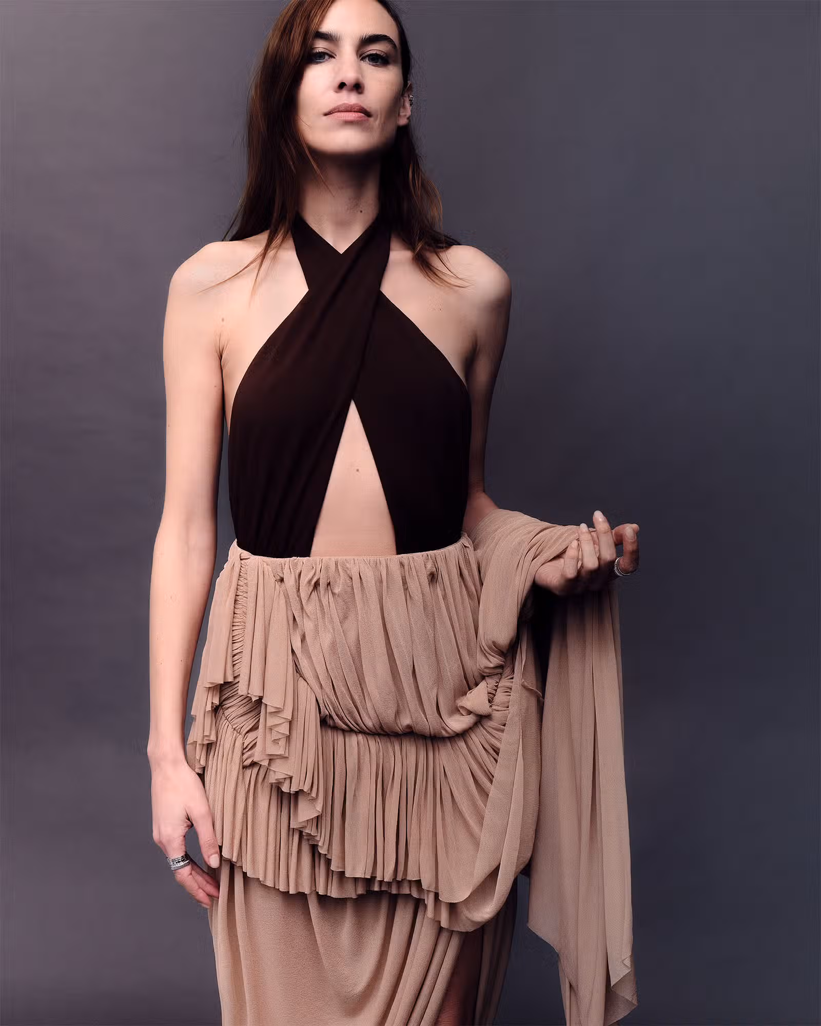 Alexa wears bodysuit by MICHAEL KORS COLLECTION