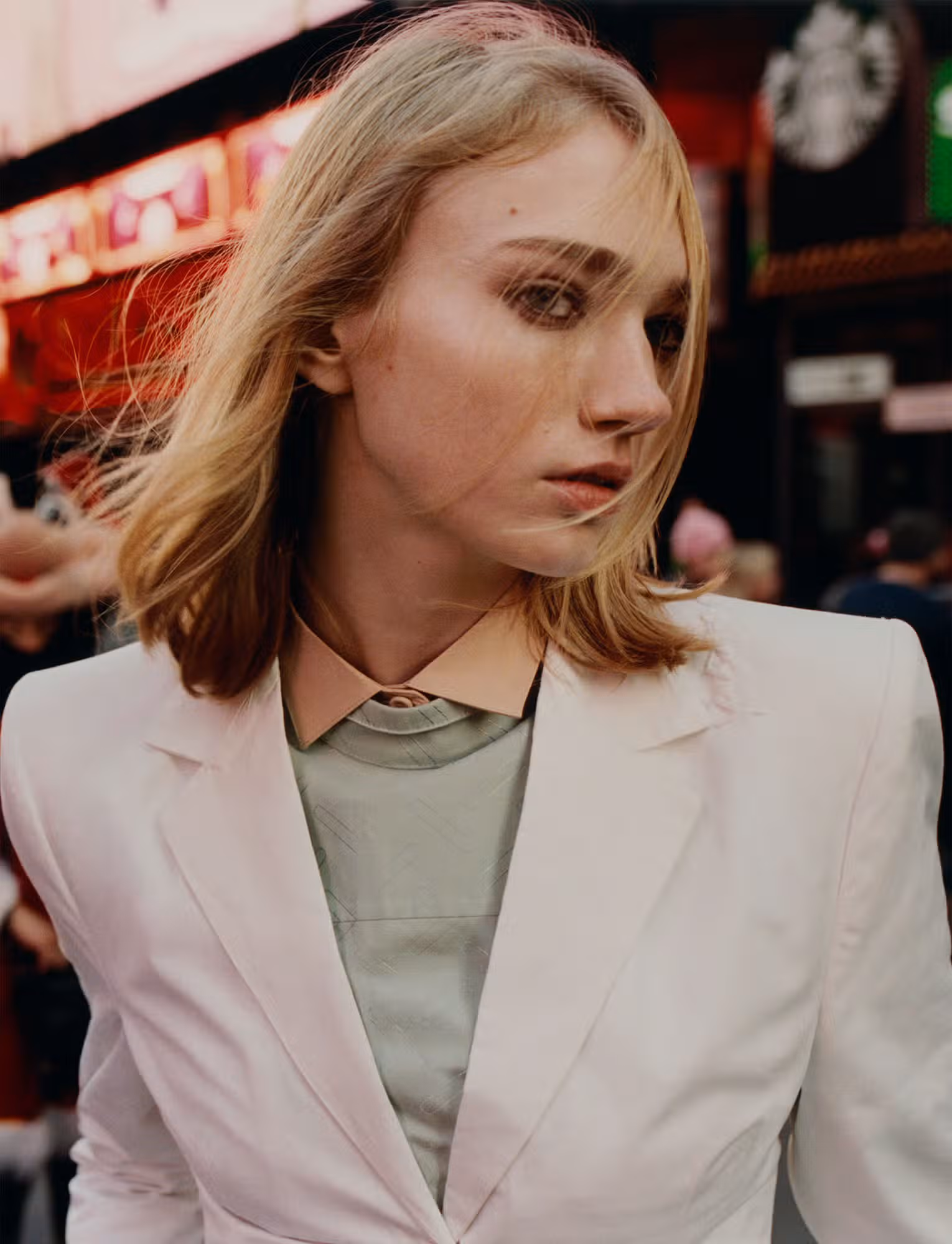 Tess wears full look by MARNI.