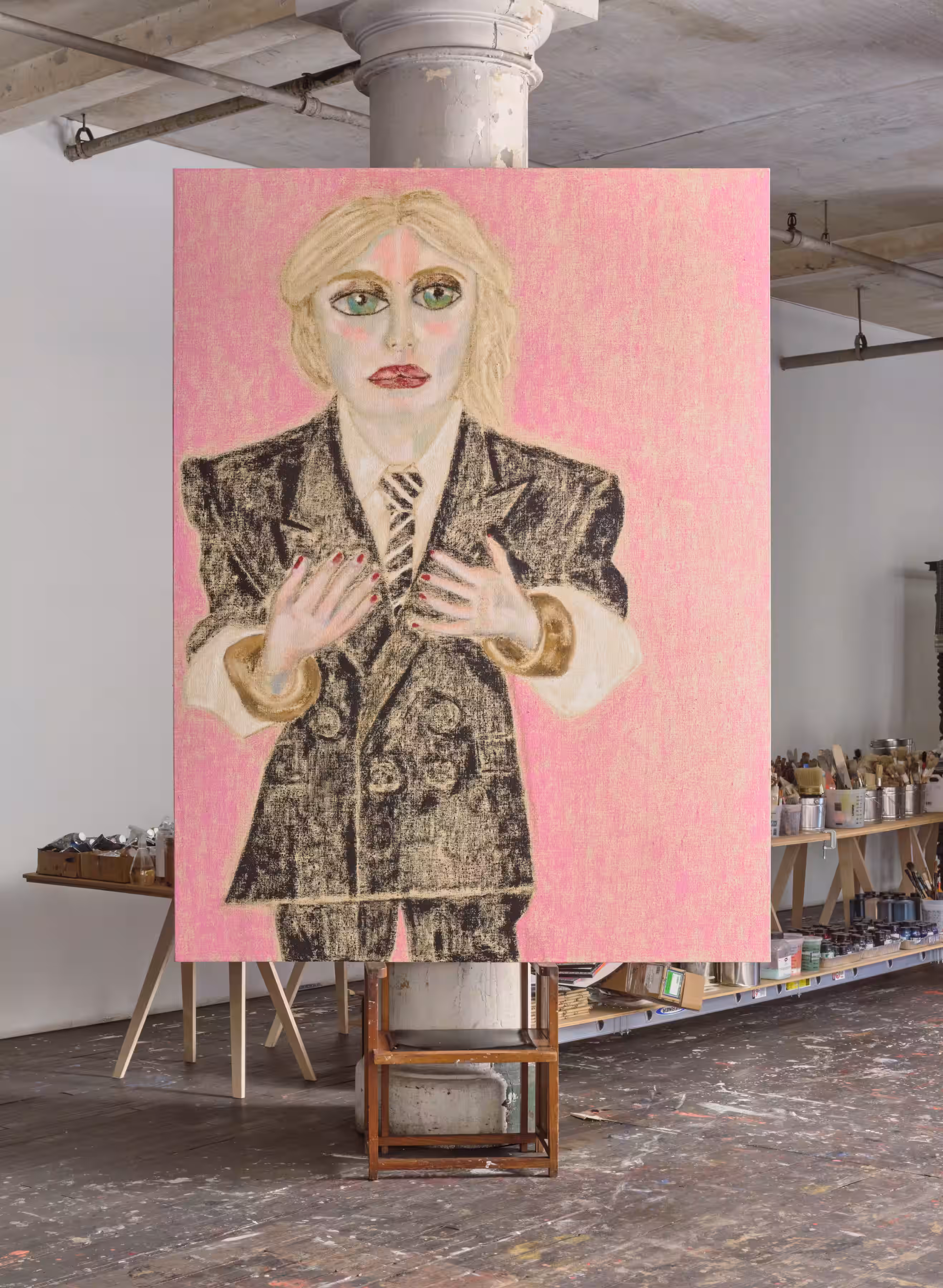 Isabella Ferrari by Francesco Clemente for Saint Laurent’s Spring/Summer 2025 Campaign. Image courtesy of Saint Laurent.