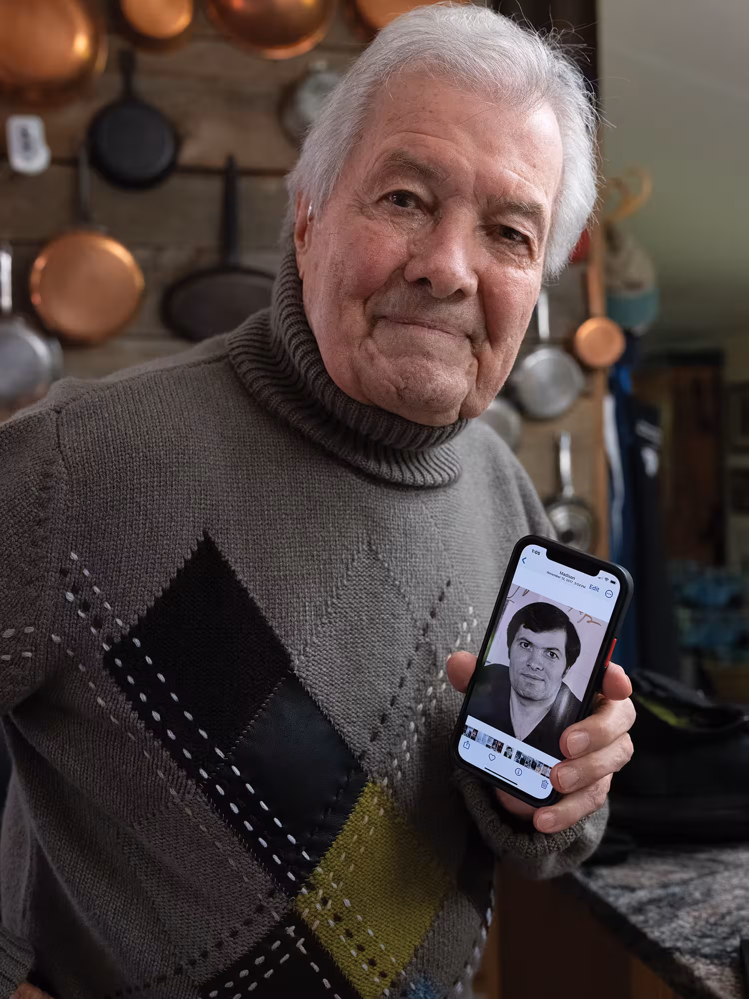 Jacques wears sweater by Hermès.