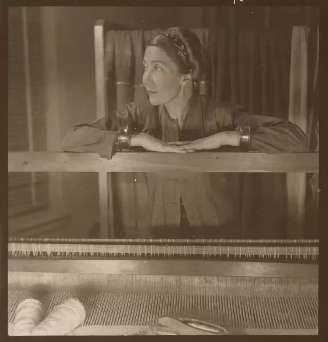 Dorothy Liebes in her Powell Street studio