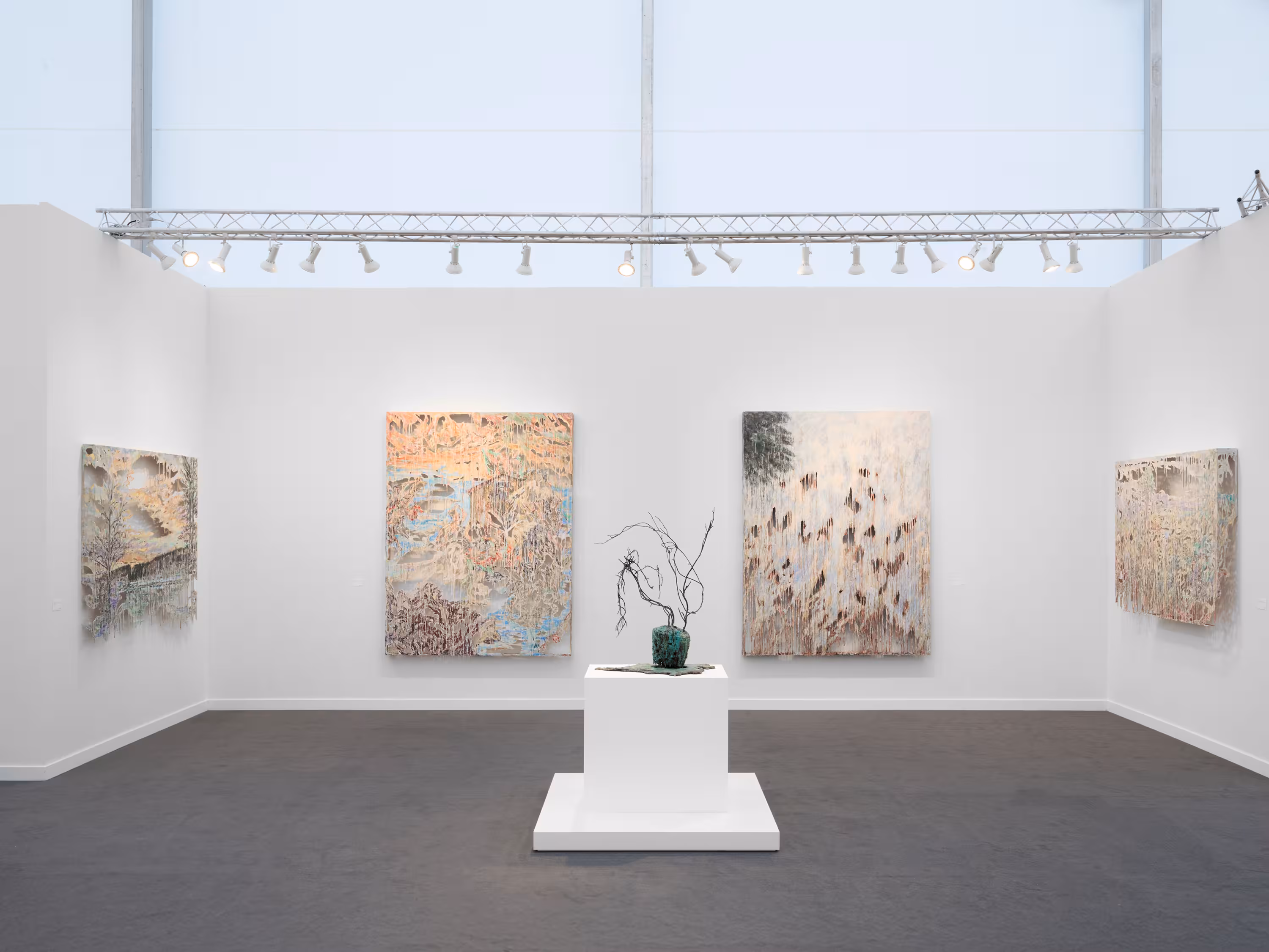 Installation view of Diana Al-Hadid