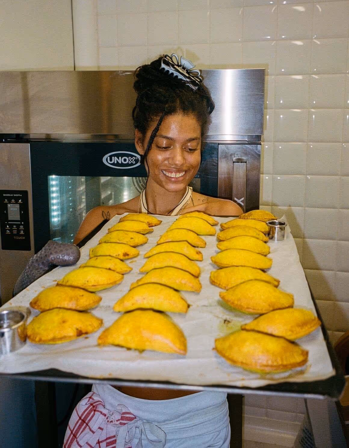 Magdalena O’Neal in Paris at Magdalena’s Patties and Pickles pop-up at Days Paris